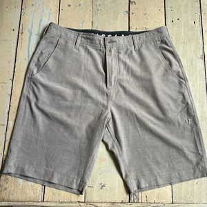 Vissla Shorts Mens Size 33 Upcycled Poly Cotton Stretch Gray